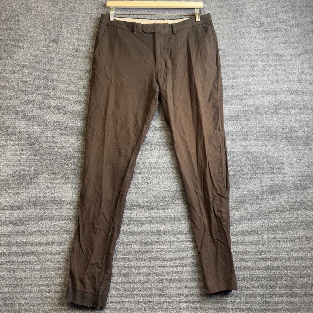 J.Crew Bowery Slim Pants Mens 31x30 Brown Wool Trousers Dress Slacks G7124